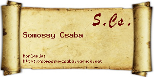 Somossy Csaba névjegykártya